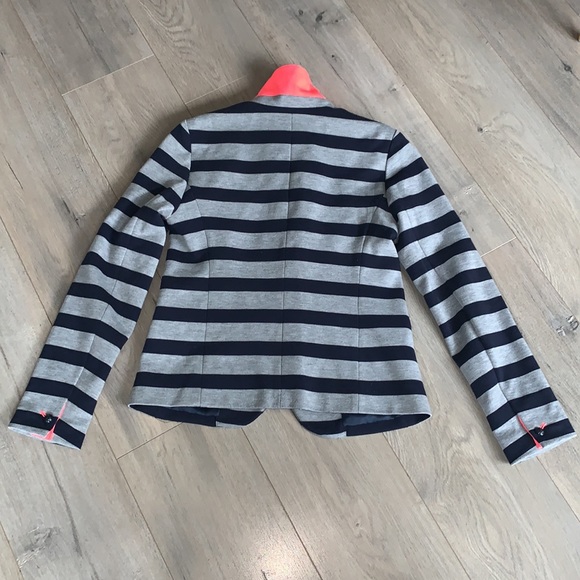 Gap Academy Blazer Grey/Navy Stripe 4/Small - Picture 7 of 8